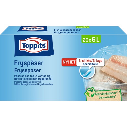 Fryspåsar 6L 20-pack Toppits