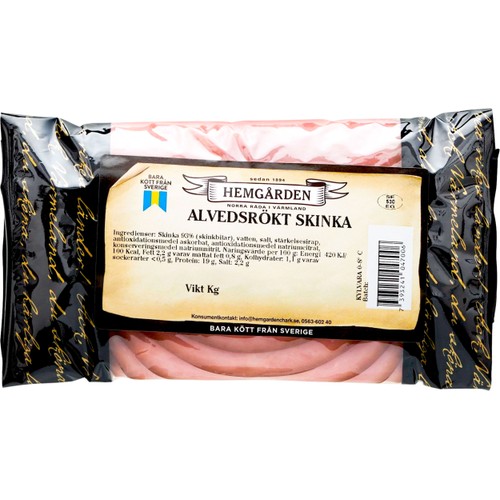 Skinka Alvedsrökt 120g Hemgården