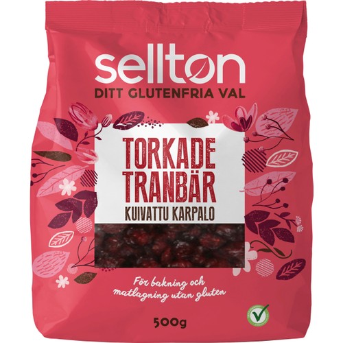 Tranbär Torkade 500g Sellton