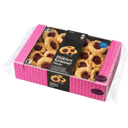 Blåbärskransar Havre 600g Gille