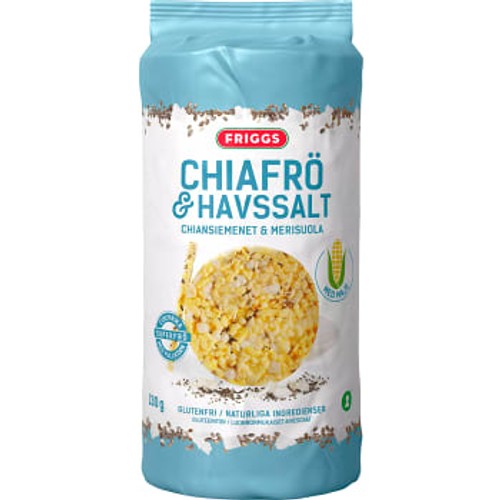 Majskakor Chiafrö & havssalt Glutenfri 130g Friggs