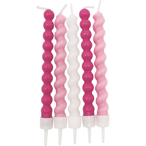 Tårtljus bubble rosa 10-p Decorata Party