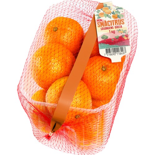 Småcitrus clementin i korg 1kg Klass 1 ICA