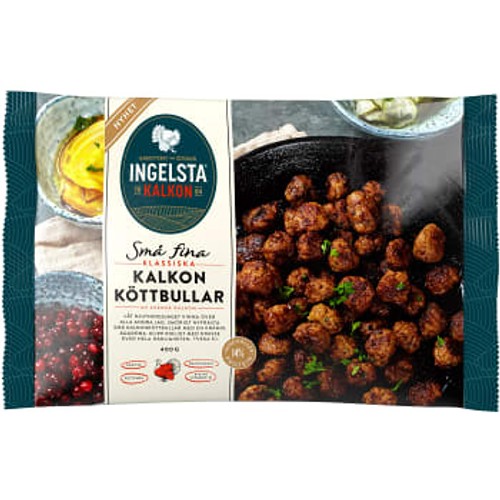 Små fina kalkonköttbullar Fryst 400g Ingelsta Kalkon