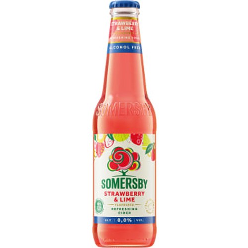 Cider Strawberry & Lime Alkoholfri 33cl Somersby