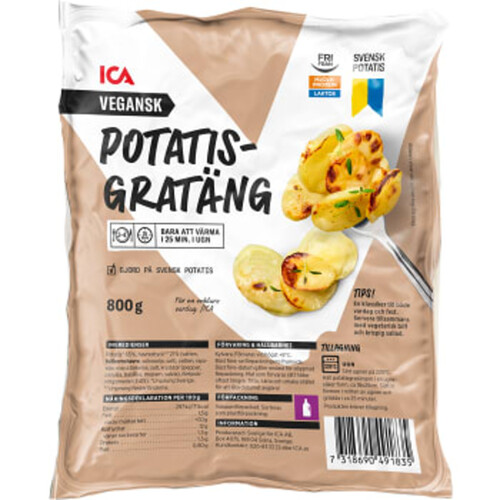 Potatisgratäng vegansk 800g ICA