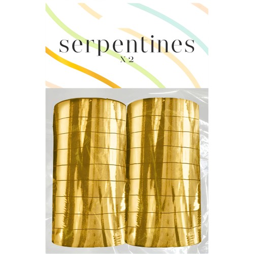 Serpentiner guld Happy Party