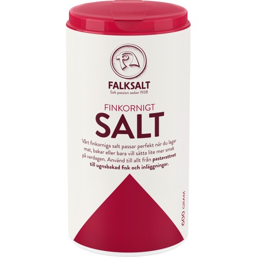 Finkornigt Hushållssalt utan jod 600g Falksalt