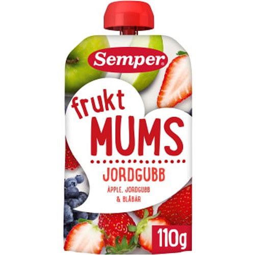 Mellanmål Barn Fruktmums Jordgubb 110g Semper