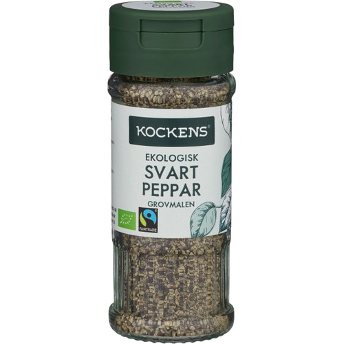 Svartpeppar grovmalen Eko 40g Kockens