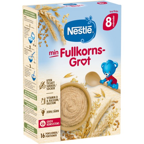 Barnmat Min Fullkornsgröt 8m 16-port Nestle