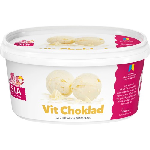 Gräddglass Vit choklad 500ml SIA Glass