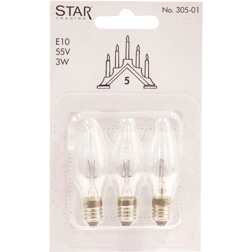 Reservlampa 3-p E10 55W 3W Star Trading