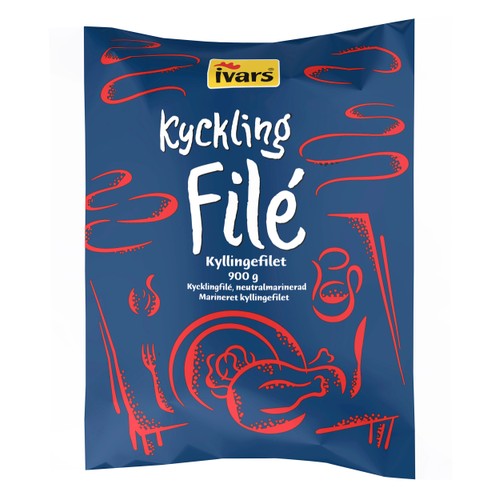 Kycklingfilé Fryst 900g Ivars