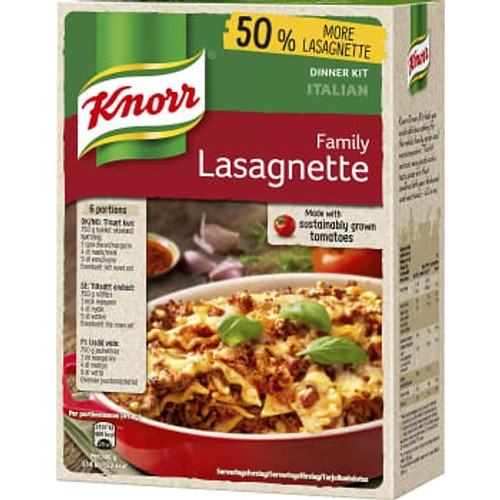 Lasagnette Family 6 portioner 338g Knorr