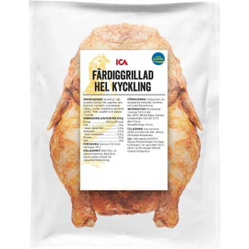 Kyckling hel färdiggrillad 650g ICA