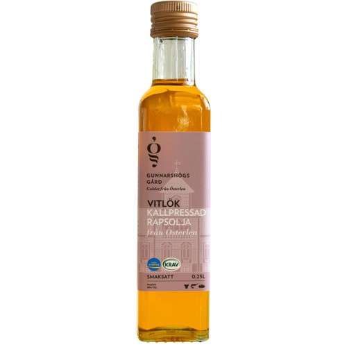 Kallpressad Rapsolja Vitlök KRAV 250ml Gunnarshögs Gård