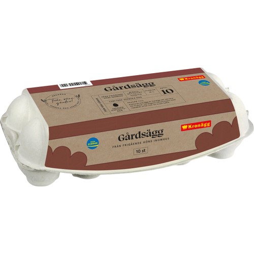 Gårdsägg Bruna M/L 10-p Kronägg
