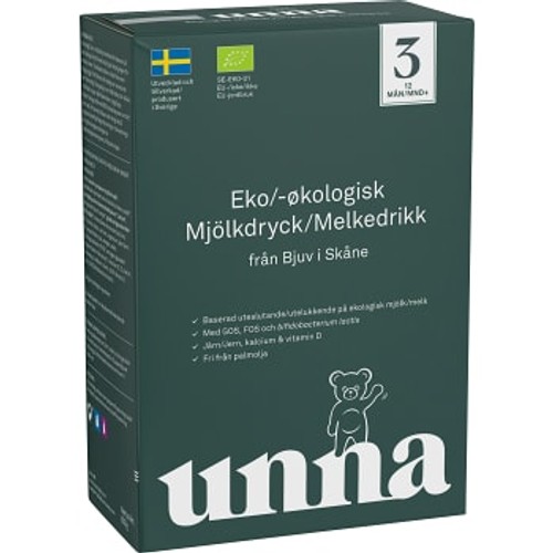 Mjölkdryck eko mjölkdryck 12m 600g Unna