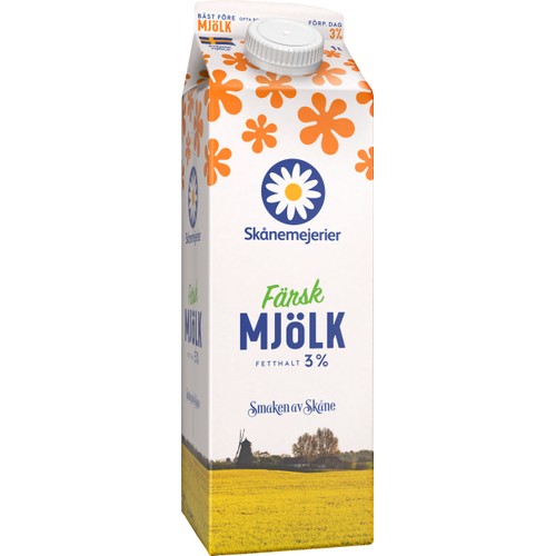 Mjölk 3% 1l Skånemejerier