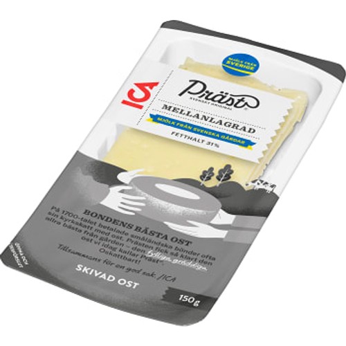 Ost Präst skivad 31% 150g ICA