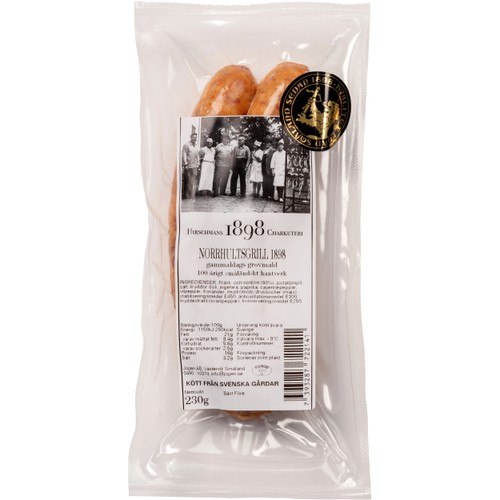 Norrhultsgrillkorv 1898 230g Hirschmans Charkuteri