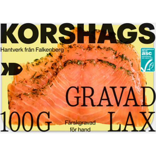 Laxfilé gravad 100g Miljömärkt Korshags