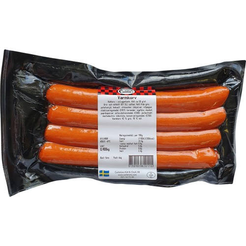 Varmkorv ca 400g Carlströms Kött & Chark
