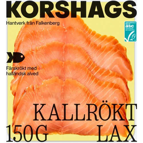 Laxfilé Färsk Kallrökt 150g Miljömärkt Korshags