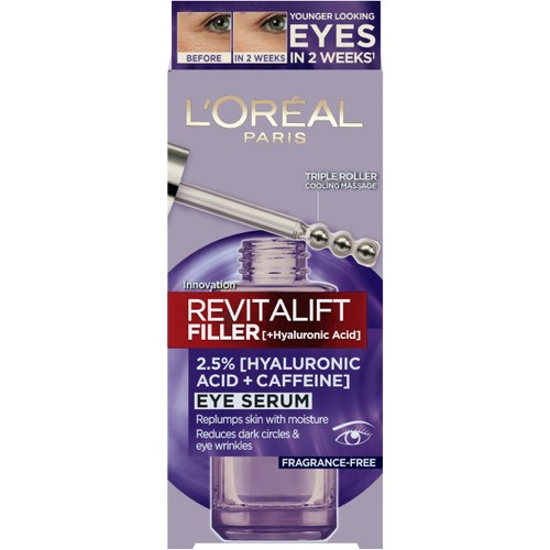 Serum Reviltalift Filler Eye Serum 2.5% (Hyaluronic Acid + caffeine) 20ml Loreal