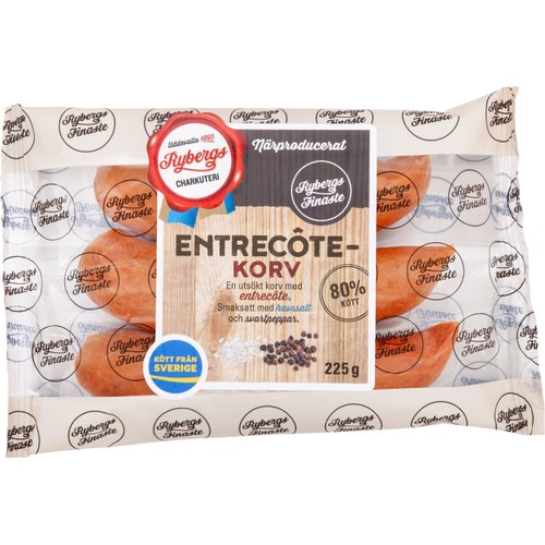 Entrecotekorv 80% Kötthalt 225g Rybergs