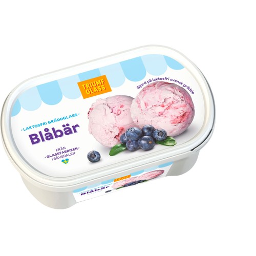 Gräddglass Blåbär laktosfri 500ml Triumf Glass