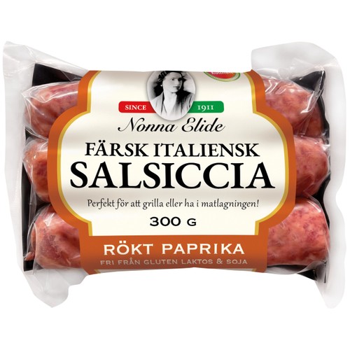 Färsk korv Salsiccia rökt paprika 300g Nonna Elide