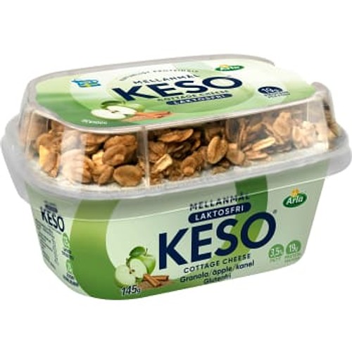 Mellanmål 3,6% Granola Äpple Kanel Laktosfri Glutenfri 145g Keso