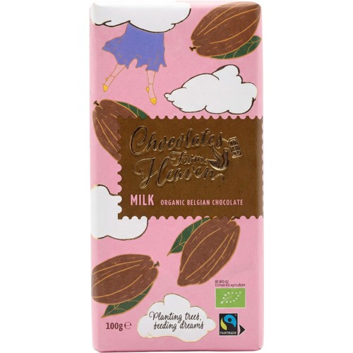 Mjölkchoklad Organic Belgian Chocolate Eko 100g Chocolates from Heaven