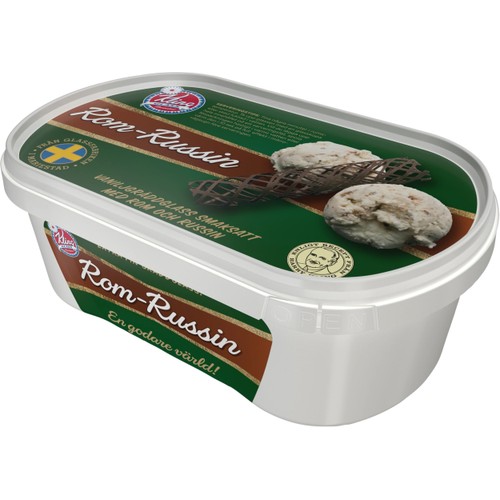 Gräddglass Rom-russin 500ml Kling Glass