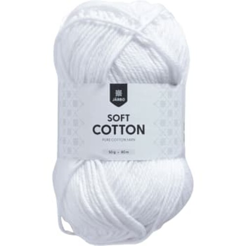 Garn Soft Cotton Vit 50g Järbo