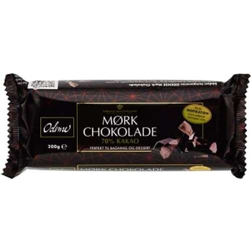 Blockchoklad Mörk 70% 200g Odense