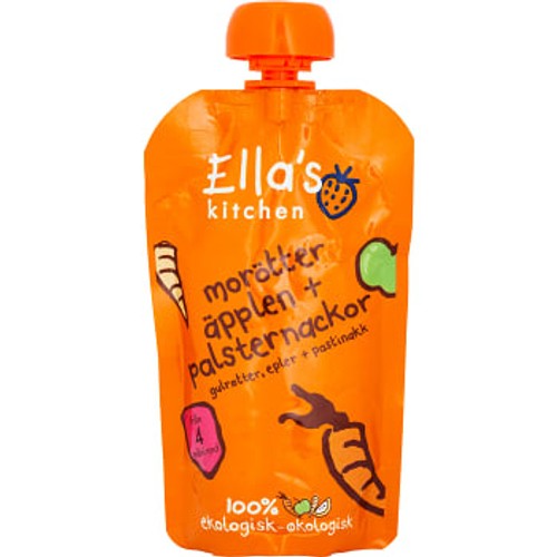 Morötter äpplen & palsternackor Från 4m Ekologisk 120g Ellas Kitchen