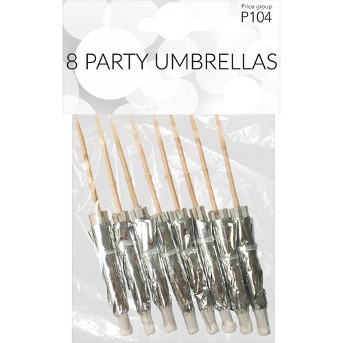 Partyparaply Silver 8-pack Happy Party