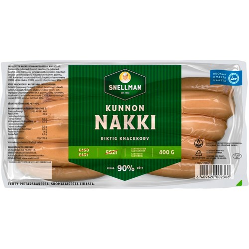 Riktig Knackkorv 400g Snellman