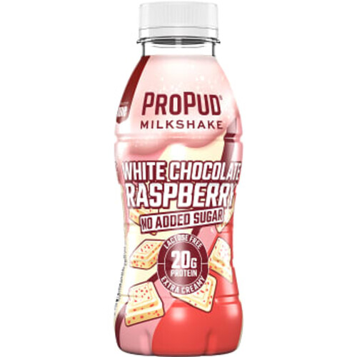 Proteinmilkshake ProPud Vit Choklad Hallon Laktosfri 1,5% 330ml NJIE