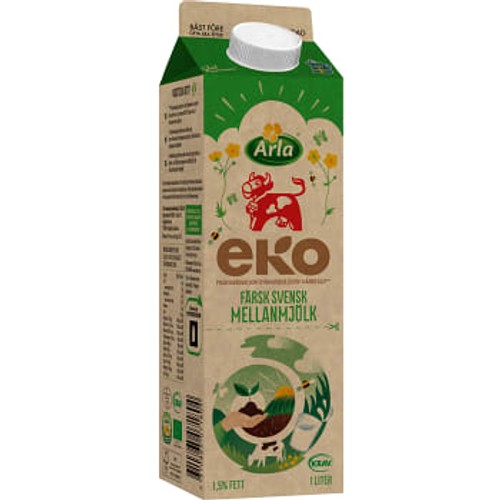 Färsk mellanmjölk 1,5% Ekologisk 1l Arla Ko®