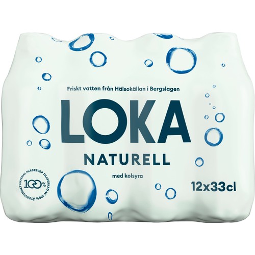 Kolsyrat vatten naturell 12-p 33cl loka