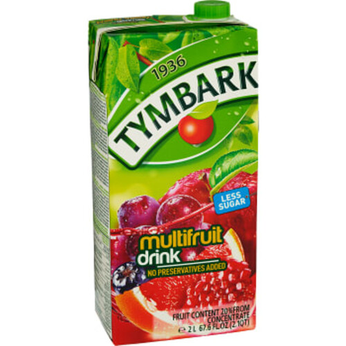 Multifrukt & Röda bär dryck 2l Tymbark