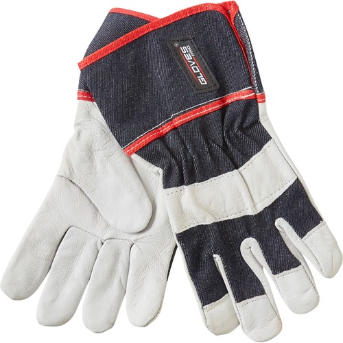 Arbetshand. Skinn blå/vit 10 Gloves Pro