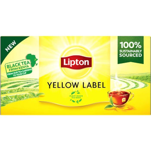 Svart Te Yellow label 100p Lipton