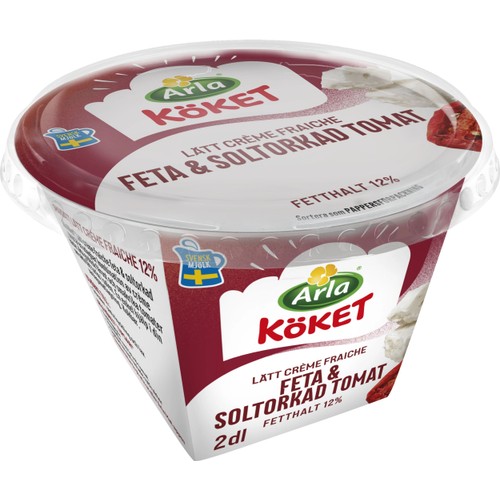 Lätt Crème Fraiche Feta & Soltorkad tomat 12% 2dl Arla Köket®