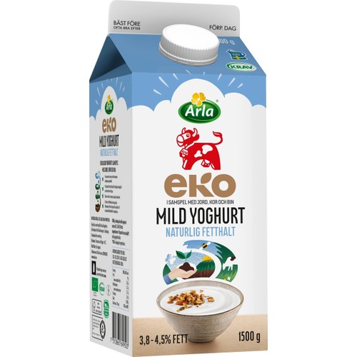 Yoghurt Mild Naturlig fetthalt 3,8-4,5% Ekologisk 1500g Arla Ko®