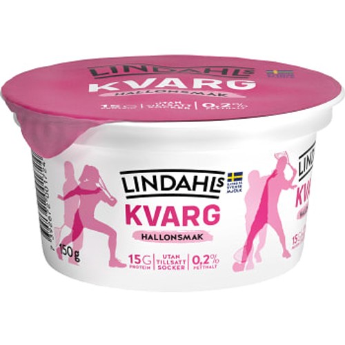 Kvarg Hallonsmak 0,2% 150g Lindahls
